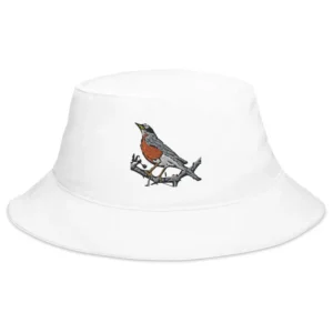 American Robin Embroidered Bucket Hat