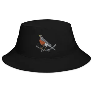 American Robin Embroidered Bucket Hat