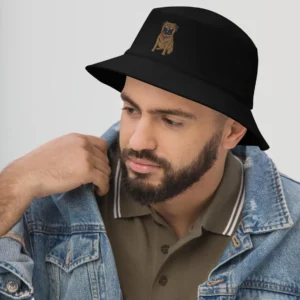 Cute Pug Embroidered Bucket Hat