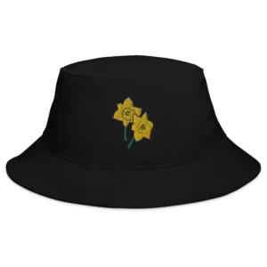 Daffodils Embroidered Bucket Hat