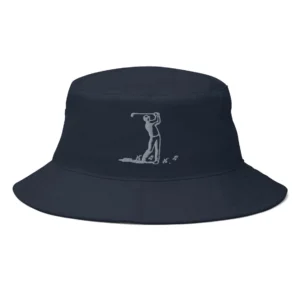 Embroidered Golfer Swinging Bucket Hat