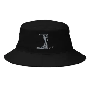 Embroidered Golfer Swinging Bucket Hat