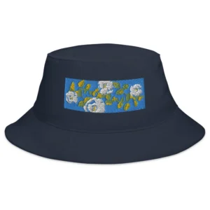Floral Embroidered Bucket Hat