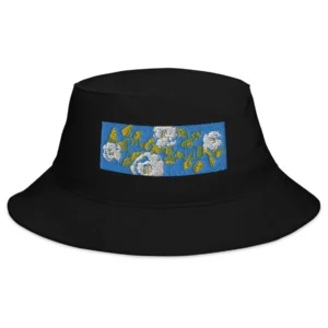 Floral Embroidered Bucket Hat