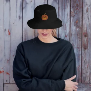 Jack o Lantern Embroidered Bucket Hat