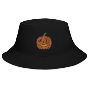 Jack o Lantern Embroidered Bucket Hat