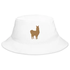 Lama Silhouette Embroidered Bucket Hat
