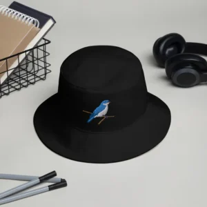 Unique Bird Embroidered Bucket Hat